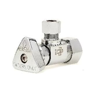 McGuire™ Convertible™ II LFBV2-09 1/4 Turn Angle Stop Ball Valve, 1/2 x 3/8 in Nominal, Compression x OD Compression End Style, Brass Body, Polished Chrome, Import