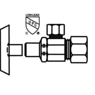McGuire™ LFST09LK Angle Supply Stop, 1/2 in x 3/8 in OD Nominal, Compression, Brass Body, Polished Chrome, Import