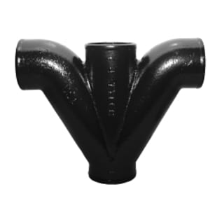 Tyler Pipe 010739 Figure-5 Fitting, 3 x 2 x 3 x 3 in Nominal, No-Hub End Style, Cast Iron