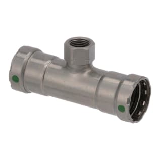 MegaPress® 25410 Pipe Tee, 1 x 1 x 1/2 in, Press x Press x FNPT, Carbon Steel, Import