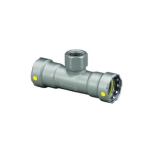 MegaPress® 25441 Pipe Tee, 1-1/2 x 1-1/2 x 3/4 in, Press x Press x FNPT, Carbon Steel, Import
