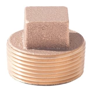2" BRASS SQ HD PLUG *DOMESTIC* *This leaded item is compliant in non-potable applications.*