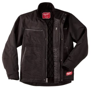 Milwaukee® 253B-XL 253B Traditional Jacket, Black, Ripstop Polyester, 44 to 46 in Chest, Resists: Abrasion, Tear, Water and Wind, 100g high-loft insulation lining
