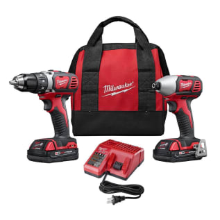 Milwaukee® M18™ 2691-22 Cordless Combination Kit, Tools: Compact Driver/Impact Driver, 18 VDC, 1.5 Ah Lithium-Ion, Brushed Motor