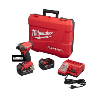 Milwaukee® M18™ FUEL™ 2760-22 Cordless Impact Driver Kit, 1/4 in Hex/Straight Drive, 4000 bpm, 450 in-lb Torque, 18 VDC, 5 in OAL