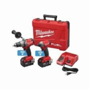 Milwaukee® 2796-22 M18™ FUEL™ 2-Tool Cordless Combination Kit With ONE-KEY™ Mobile App, Tools: Hammer Drill/Driver, Impact Driver and Reciprocating Saw, 18 VDC, 5 Ah Lithium-Ion, Keyless Blade