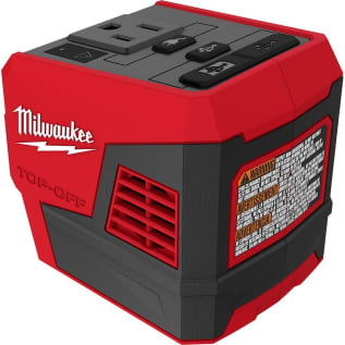 Milwaukee® 2846-20 M18™ TOP-OFF™ Portable Power Supply Inverter With (1) 120 VAC Outlet, (1) USB-C PD Port and (1) USB-A Port, For Use With M18™ Batteries, 175 W, 18 V