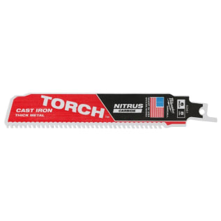 Milwaukee® SAWZALL® TORCH™ 48-00-5261 Saw Blade, 6 in L x 1 in W, 7 TPI, Cast Iron Body, Universal Tang