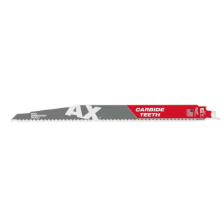 Milwaukee® SAWZALL® AX™ 48-00-5327 Reciprocating Saw Blade, 12 in L x 1 in W, 5 TPI, Carbide Body