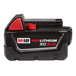 Milwaukee® M18™ REDLITHIUM™ 48-11-1828 High Capacity Rechargeable Cordless Battery Pack, 3 Ah Li-Ion Battery, 18 VDC Charge, For Use With M18™ Cordless Power Tool