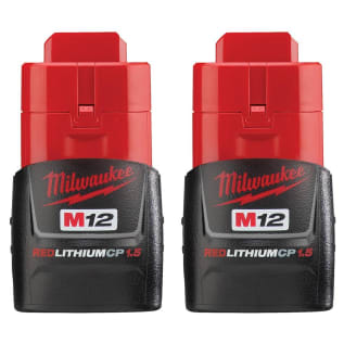 Milwaukee® M12™ 48-11-2411 Compact Rechargeable Cordless Battery Pack, 1.5 Ah Li-Ion Battery, 12 VDC Charge, For Use With M12™ Cordless Power Tool