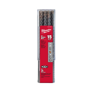 Milwaukee® MX4™ 48-20-7931 4-Cutter Rotary Hammer Drill Bit, 1/4 in Drill Bit, 25/64 in, 4 in D Cutting, Carbide Cutting Edge, 6 in OAL