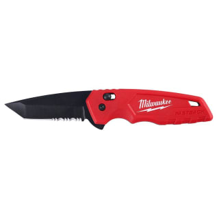 Milwaukee® FASTBACK™ 48-22-1530 Spring Assisted Folding Knife, Stainless Steel Tanto Blade, Serrated Edge, Slide-Lock Opening