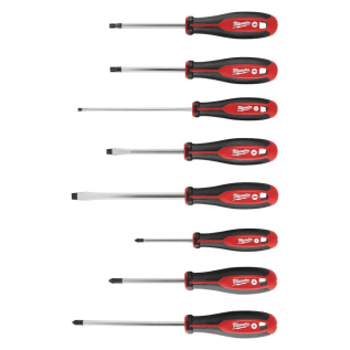 Milwaukee® 48-22-2708 Screwdriver Kit With ECX™ Redesigned Handle, 8 Pieces, Steel