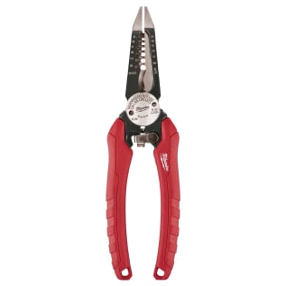 Milwaukee® 48-22-3079 6-in-1 1-Handed Spring Loaded Combination Plier With Side Cutter and Wire Stripper, 2-1/4 in L x 1-1/2 in W Forged Alloy Steel Jaw, 7-1/2 in OAL