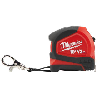 Milwaukee® 48-22-6601 Compact Magnetic Measuring Tape, 10 ft L, Steel Blade, 1/16 in Graduation