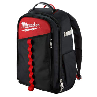 Milwaukee® 48-22-8202 Low Profile Backpack, 1680D Ballistic Nylon, Black/Red