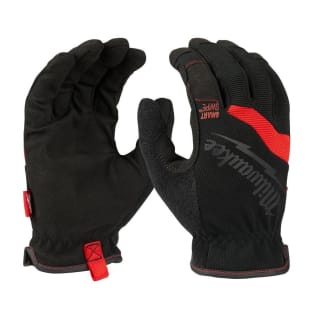 Milwaukee® 48-22-8713 General Purpose Work Gloves, Slip On, High Dexterity Finger Tip Style, XL, Synthetic Leather, Black/Red, Free Flex Elastic Cuff, Breathable Lining