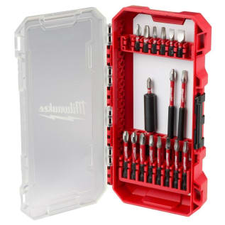 Milwaukee® SHOCKWAVE™ Impact Duty™ 48-32-4403 18-Piece Driver Bit Set, #1, #2, #3, 3/16 in, T15, T20 Phillips®/Slotted/Square/Torx® Point, 1 in, 2 in, 3-1/2 in OAL, 1/4 in, Steel