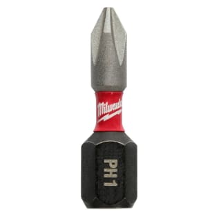 Milwaukee® SHOCKWAVE™ Impact Duty™ 48-32-4411 Impact Insert Bit, #1 Phillips® Point, 1 in OAL, 1/4 in, Alloy Steel