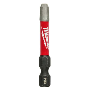 Milwaukee® SHOCKWAVE™ Impact Duty™ 48-32-4463 Impact Power Bit, #3 Phillips® Point, 2 in OAL, 1/4 in, Alloy Steel