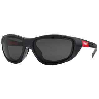 Milwaukee® 48-73-2045 High Performance Polarized Safety Glasses With Gasket, Anti-Fog/Anti-Scratch/Impact-Resistant, Black Lens, Full-Frame Frame, Plastic/Foam Lined Frame, Polycarbonate Lens, ANSI Z87.1+