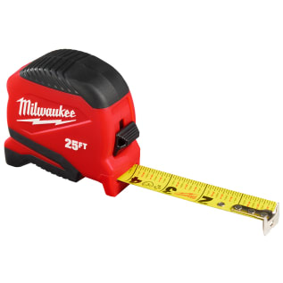 Milwaukee® 48-22-1725 Compact Measuring Tape, 25 ft L 1 in W Blade, Steel Blade