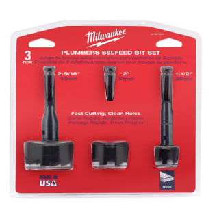 Milwaukee® 49-22-0030 Self-Feed Bit Kit, 1-3/8 in Min Drill Bit, 2-9/16 in Max Drill Bit, 3 Pieces