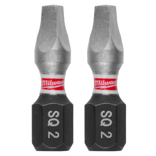 Milwaukee® SHOCKWAVE™ Impact Duty™ 48-32-4605 Impact Insert Bit, #2 Square Recessed Point, 1 in OAL, 1/4 in, Alloy Steel