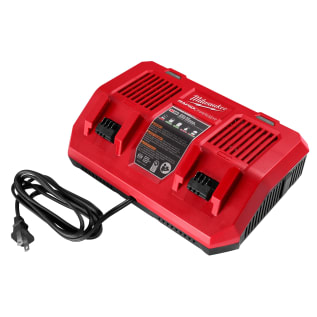 Milwaukee® M18™ 48-59-1802 1-Port Dual Bay Simultaneous Rapid Charger, For Use With M18™ Li-Ion Battery, Li-Ion Battery, 2 hr Charging