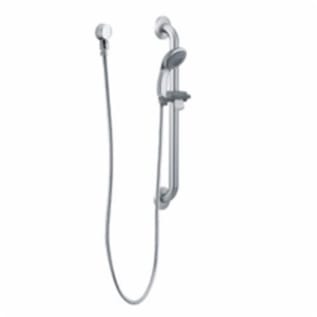 CFG 40124 Capstone® 3-Function Handheld Shower, 3-1/4 in Dia 3 Shower Head, 1.5 gpm Flow Rate, 59 in L Hose, 1/2-14 NPSM Connection, Polished Chrome, Import