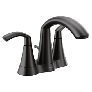 Moen® 6172BL GLYDE™ Centerset Lavatory Faucet With Pop, Matte Black, 2 Handles, Lift Rod Drain, 1.2 gpm Flow Rate