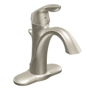 Moen® 6400BN Bathroom Faucet, Eva®, 1.5 gpm Flow Rate, 4-7/8 in H Spout, 1 Handle, Pop-Up Drain, 1 Faucet Hole, Brushed Nickel, Function: Traditional