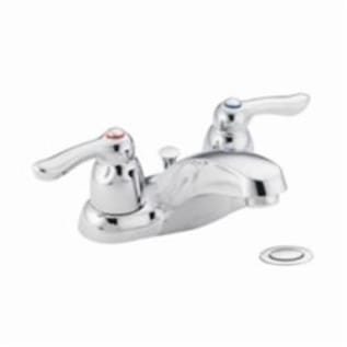 Moen® 64925 Chateau® Centerset Bathroom Faucet, Polished Chrome, 2 Handles, 50/50 Pop-Up Drain, 1.5 gpm Flow Rate