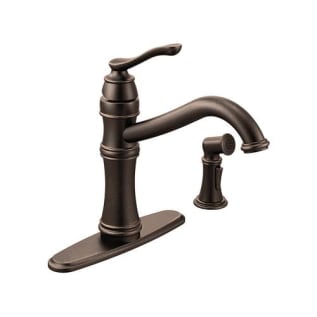 Moen® 7245ORB Kitchen Faucet, Belfield™, 1.5 gpm Flow Rate, 8 in Center, Fixed Spout, Oil Rubbed Bronze, 1 Handle, Domestic