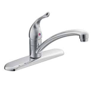 Moen® 7425 Kitchen Faucet, Chateau®, 1.5 gpm Flow Rate, 7-7/8 in Center, Swivel Spout, Polished Chrome, 1 Handle, Domestic
