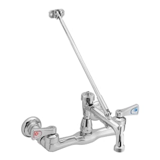 Moen® 8124 Service Sink Faucet, Wall Mount, 2 Handles, 7-5/8 to 8-3/8 in Center, Polished Chrome