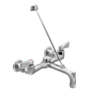 Moen® 8230 Service Sink Faucet, Wall Mount, 2 Handles, 7-5/8 to 8-3/8 in Center, Polished Chrome