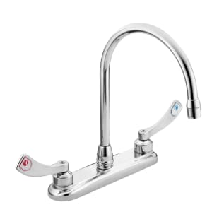 Moen® 8289 Kitchen Faucet, 1.5 gpm, 8 in Center, Swivel Spout, Polished Chrome, 2 Handles, Side Spray(Y/N): No, Import
