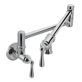 Moen® S664 Traditional Pot Filler Kitchen Faucet, 5.5 gpm Flow Rate, Swivel Spout, Polished Chrome, 2 Handles, Domestic