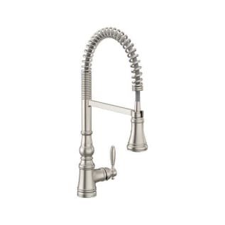 Moen® S73104SRS Weymouth™ Pre-Rinse Spring Pulldown Kitchen Faucet, 1.5 gpm Flow Rate, Spot Resist® Stainless Steel, 1 Handles, 1 Faucet Holes, Function: Traditional, Domestic