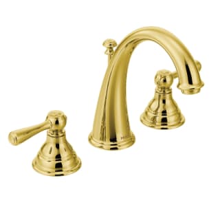 Moen® T6125P Kingsley® Widespread Bathroom Faucet, 1.2 to 1.5 gpm Flow Rate, 4-7/16 in H Spout, 8 to 16 in Center, Polished Brass, 2 Handles, Pop-Up Drain, Domestic (Rough-in valve sold separately)