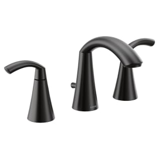 Moen® T6173BL GLYDE™ Widespread Lavatory Faucet, 1.2 gpm Flow Rate, 4-3/16 in H Spout, 8 in Center, Matte Black, 2 Handles, Lift Rod Drain, Domestic