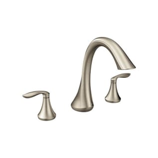 Moen® T943BN Roman Tub Faucet, Eva®, 10 in Center, Brushed Nickel, 2 Handles, Function: Traditional, Domestic