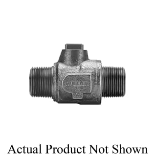 Mueller Co B-2969N 2 Ball Corporation Stop Valve, 2 in, AWWA/IP x MNPT, Brass Body, EPDM/Nitrile Softgoods
