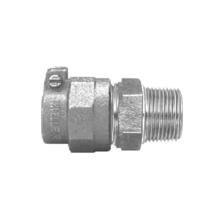 Mueller Co E-15429N 1-1/2 Straight Coupling, 1-1/2 in Nominal, IPS PE Pack Joint x MNPT End Style