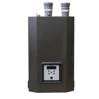 NTI Tx81 Trinity TX Gas Boiler, Liquid Propane/Natural Gas Fuel, 65000 Btu/hr Net IBR, 10250 to 82000 Btu/hr Input, Direct Vent, Stainless Steel Housing, 1 in NPT Water/1/2 in NPT Gas Connection, Direct Spark Ignition