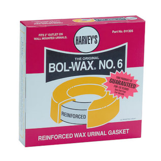 Harvey 011305 Bol-Wax® No. 6 Specialty Reinforced Wax Gasket, For Use With Floor or Wall Outlet Toilet Bowl