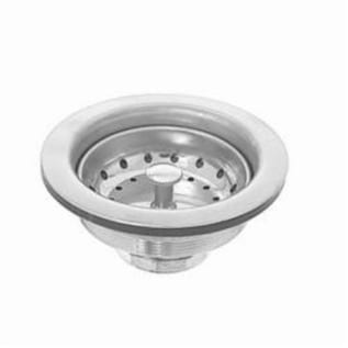 Dearborn® 11 Standard Sink Basket Strainer With Chromed Plastic Post, Stainless Steel, Polished Chrome
