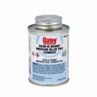 Oatey® Rain-R-Shine® 30890 Low VOC Medium Body PVC Cement, 4 oz Container, Blue